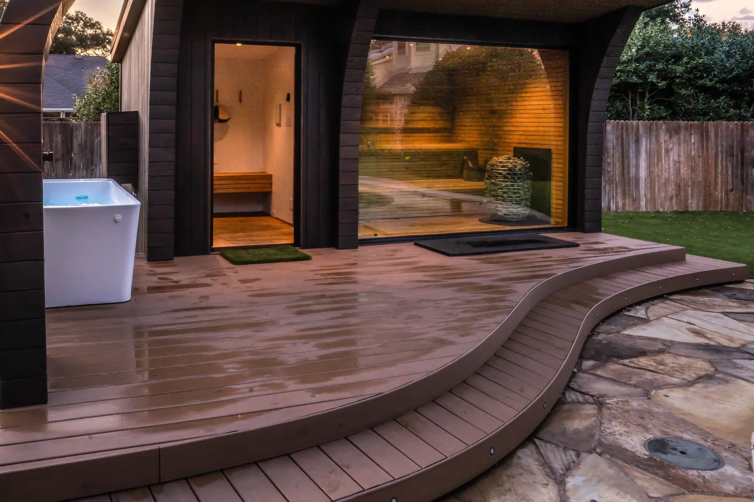 wet sauna composite decking wet sauna composite decking