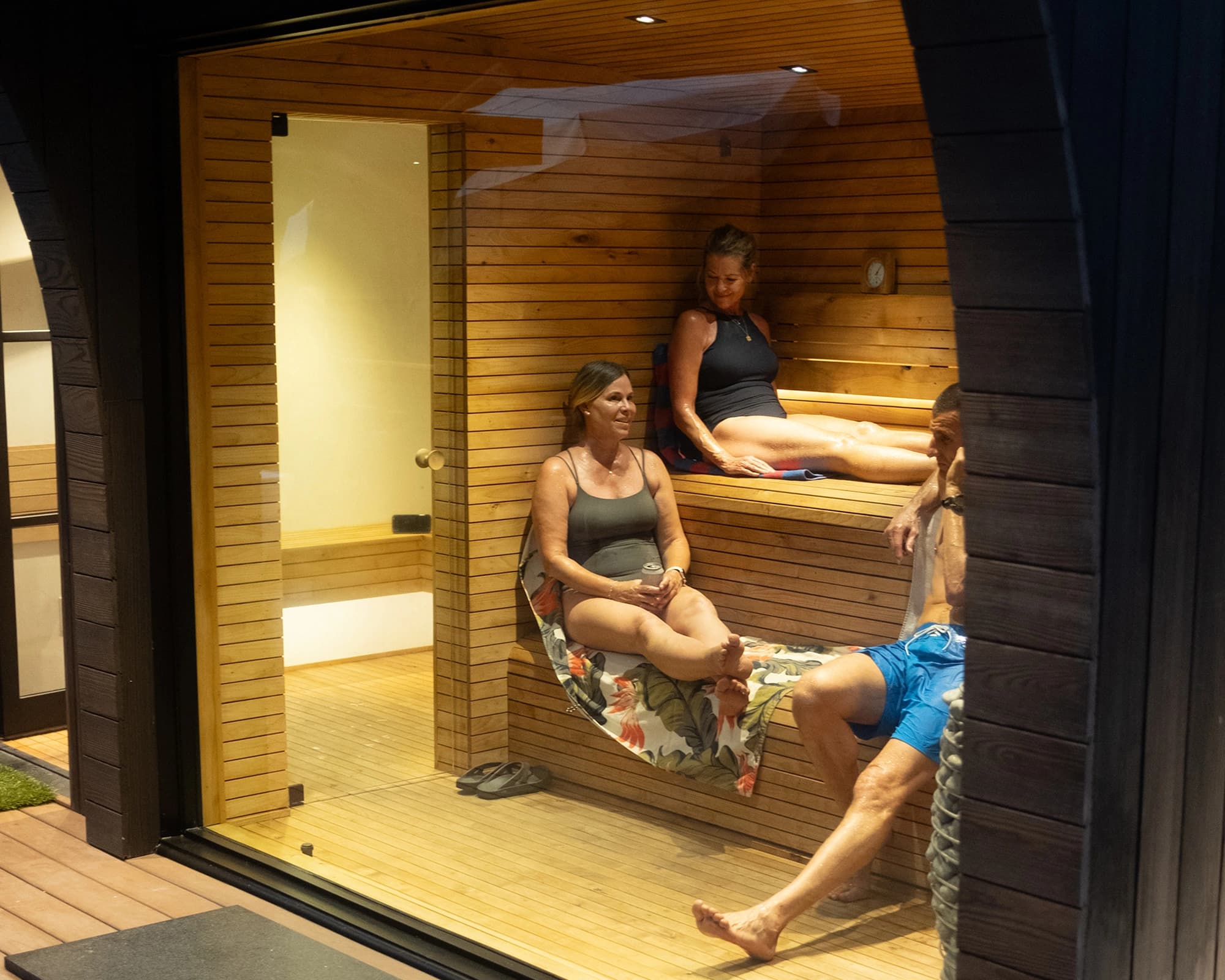 Family enjoying their Halsa Sauna Family enjoying their Halsa Sauna