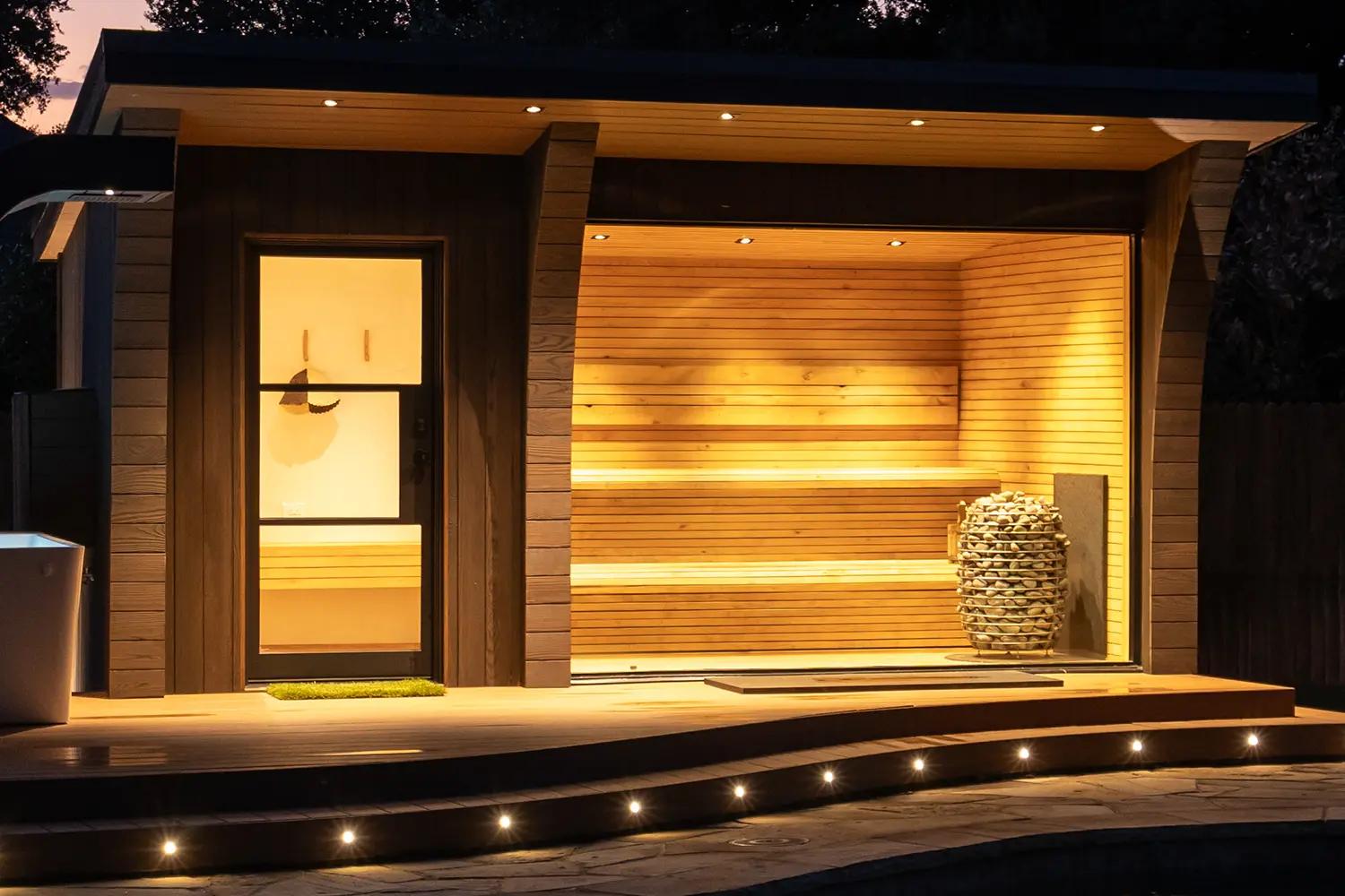 exterior sauna view of modified pine exterior sauna view of modified pine