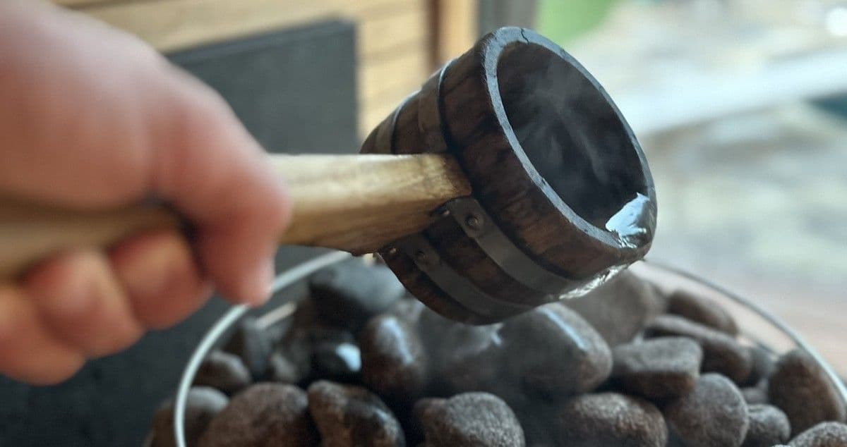 Steam from sauna rocks Steam from sauna rocks